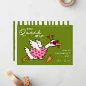 Funny Goose Kids Classroom Valentines Day ノートカード (正面/裏面インサイチュ)