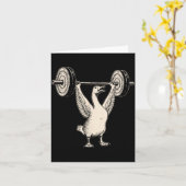 Funny Goose Muscle Mommy Gym Pump Cover Weights Fi カード (黄色い花)