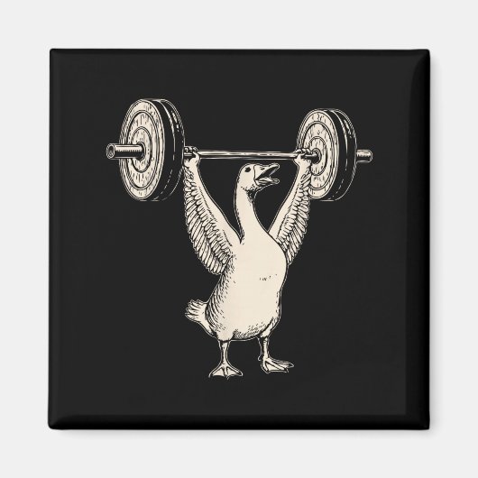 Funny Goose Muscle Mommy Gym Pump Cover Weights Fi マグネット (正面)