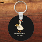 Funny Goose Pregnancy Pregnant Announcement To Hus キーホルダー (正面)