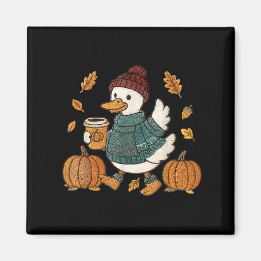 Funny Goose Pumpkin Thanksgiving Autumn Fall Yall  マグネット (正面)