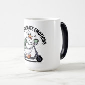 Funny Goose Scooter PNG, Off to Regulate Emotions モーフィングマグカップ (正面右)