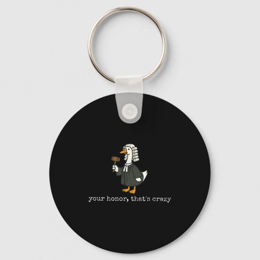 Funny goose silly lawyer law school graduation キーホルダー (正面)