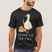 Funny Goose Thanksgiving Couples Pregnancy Announc Tシャツ (正面)