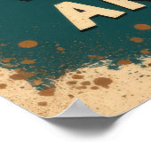 Funny goose with a knife illustration ポスター (角)