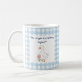 Funny Goose with Blue Gingham Charm コーヒーマグカップ (左)