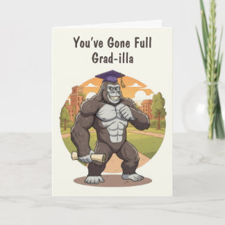 Funny Gorilla Graduation Card カード