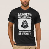  Funny Gorilla Hoodie Design for Animal Lovers  Tシャツ (正面)
