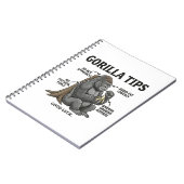 Funny Gorilla Safety Tips Infographic Illustration ノートブック (左側)