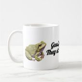 ✨ Funny Gossip Frog Mug |“They Drink & Talk” Quote コーヒーマグカップ (左)