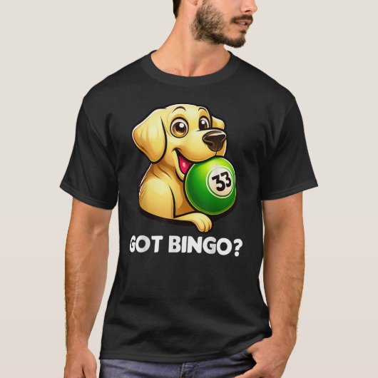 Funny Got Bingo Cute Dog Bingo Night Tシャツ (正面)