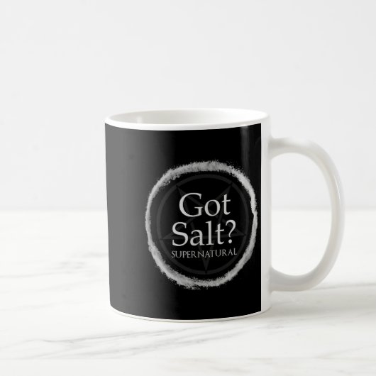 Funny Got Salt Supernatural Salt Circle Lit Gft Te コーヒーマグカップ (右)