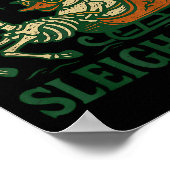 Funny Goth Christmas Pun Y Reindeer Skeleton Xmas  ポスター (角)