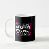 Funny Goth Girl Black And White  コーヒーマグカップ (左)