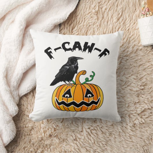 Funny Gothic Crow Humor F-Caw-F Essential クッション (ブランケット)