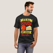 Funny Gouda Lover Cheesus More Cheese Brie Gouda V Tシャツ (正面フル)