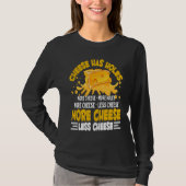 Funny Gouda Lover Cheesus More Cheese Brie Gouda V Tシャツ (正面)