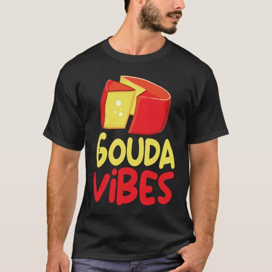 Funny Gouda Lover Cheesus More Cheese Brie Gouda V Tシャツ (正面)