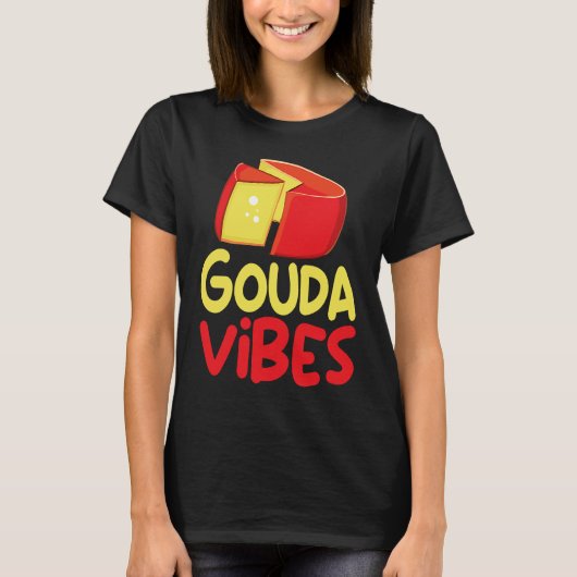 Funny Gouda Lover Cheesus More Cheese Brie Gouda V Tシャツ (正面)