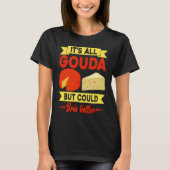 Funny Gouda Lover Cheesus More Cheese Brie Gouda V Tシャツ (正面)