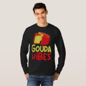 Funny Gouda Lover Cheesus More Cheese Brie Gouda V Tシャツ (正面フル)