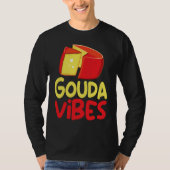 Funny Gouda Lover Cheesus More Cheese Brie Gouda V Tシャツ (正面)