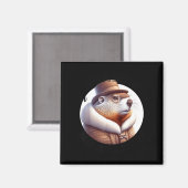 Funny Goundhog Graphic  マグネット (正面/裏面)