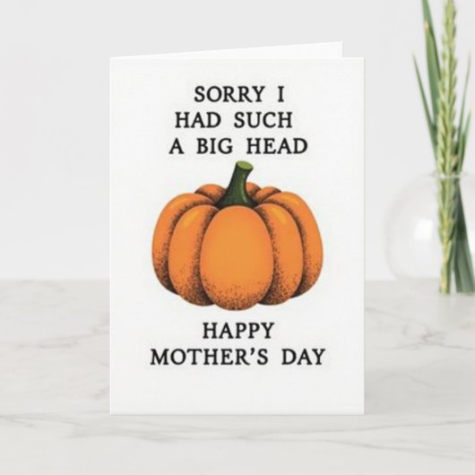 Funny Gourd Mothers Day Card カード (正面)
