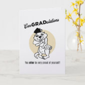 Funny Graduation Card - Congrats Grad カード (黄色い花)