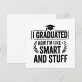Funny Graduation Graduate Smart and Stuff Ceremony 招待状 (正面/裏面)