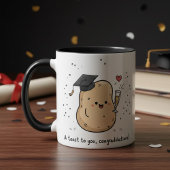 Funny Graduation Kawaii Toast University Graduates マグカップ