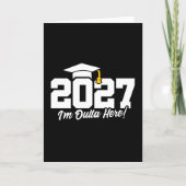 Funny Graduation Quote Senior Class of 2027 カード (正面)
