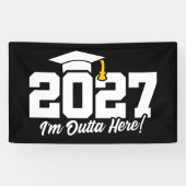 Funny Graduation Quote Senior Class of 2027 横断幕 (横)
