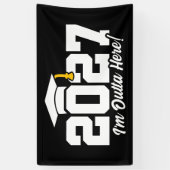 Funny Graduation Quote Senior Class of 2027 横断幕 (縦)