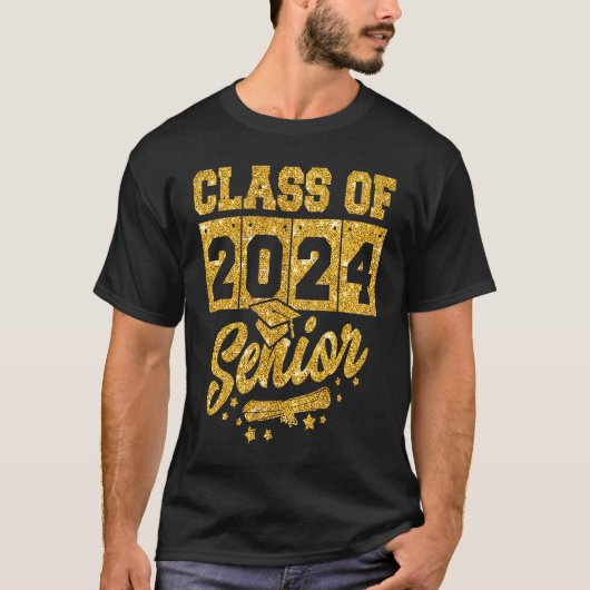 Funny Graduation Senior 24 Class Of 2024 Teacher S Tシャツ (正面)