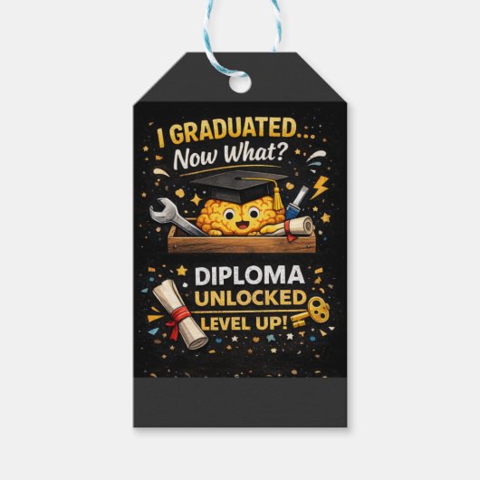 Funny Graduation Shirt – I Graduated Now What ギフトタグ (正面)