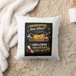 Funny Graduation Shirt – I Graduated Now What クッション