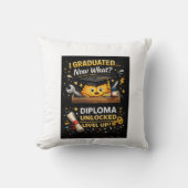 Funny Graduation Shirt – I Graduated Now What クッション (正面)