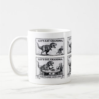 ☕ Funny Grammar Mug – “Let’s Eat, Grandma” コーヒーマグカップ