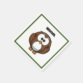 Funny Grammar Owl Cartoon for Writers & Word Nerds スタンダードカクテルナプキン (角)