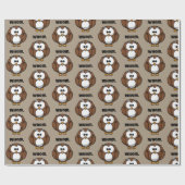 Funny Grammar Owl Cartoon for Writers & Word Nerds ラッピングペーパー (フラット)