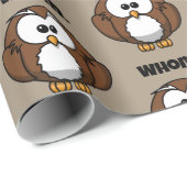 Funny Grammar Owl Cartoon for Writers & Word Nerds ラッピングペーパー (ロールコーナー)