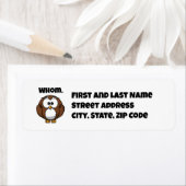 Funny Grammar Owl Cartoon for Writers & Word Nerds ラベル (インサイチュ)