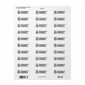 Funny Grammar Owl Cartoon for Writers & Word Nerds ラベル (フルシート)