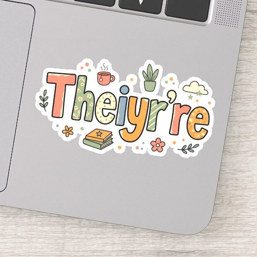 Funny Grammar: Theiyr're Their There They're シール