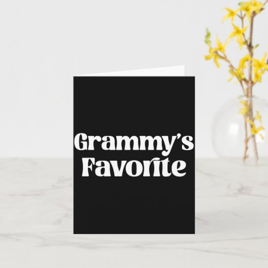 Funny Grammy’s Favorite Funny Grandparent Granhild カード (黄色い花)