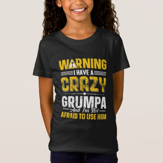 Funny Granddaughter  Grumpa word art  Tシャツ (正面)