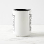 Funny Grandma Nutrition Facts Mothers Day Gift マグカップ (中央)