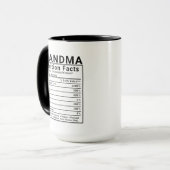 Funny Grandma Nutrition Facts Mothers Day Gift マグカップ (正面左)