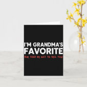 Funny Grandma’s Favorite Granhild I'm Grandma’s Fa カード (黄色い花)